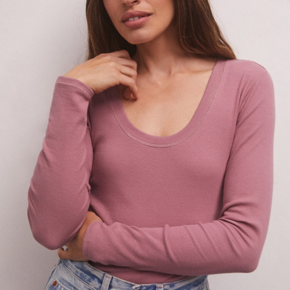 Z-supply Sirena Rib Long Sleeve Tee - XS